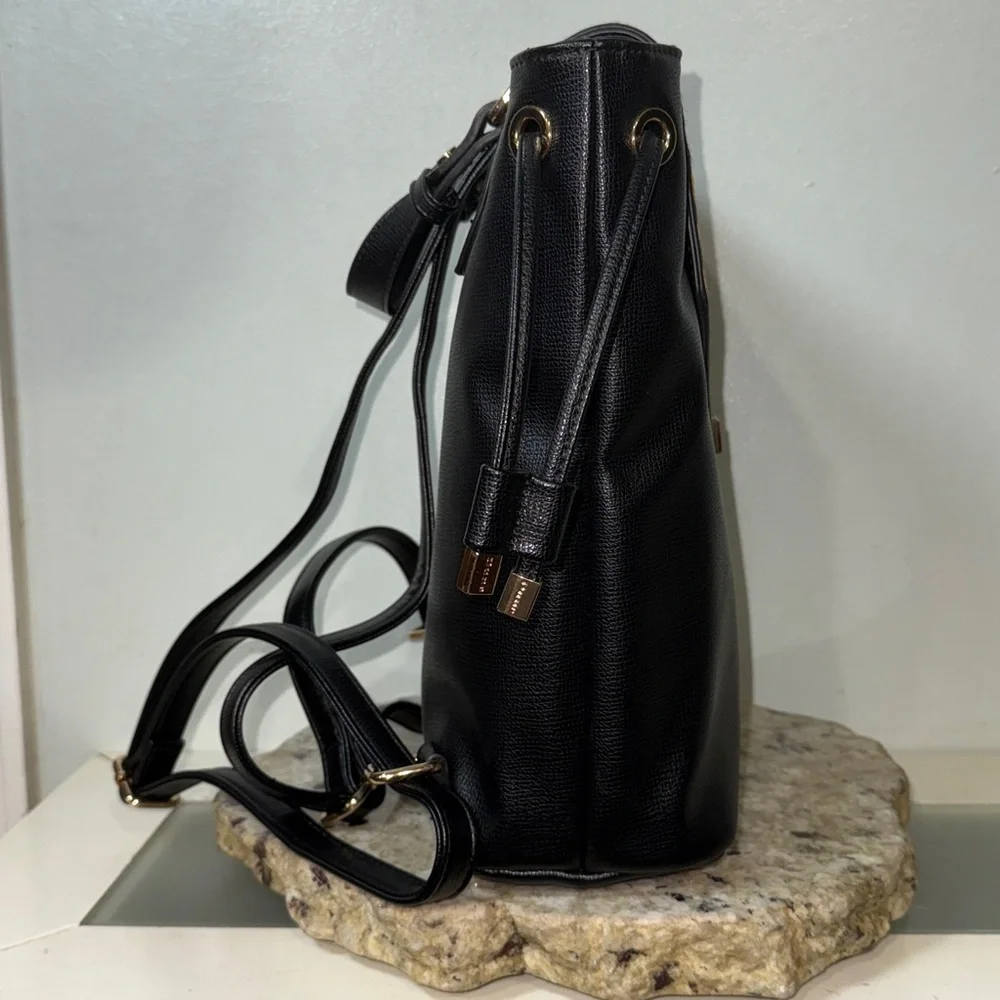 DUNE LONDON GENUINE CALF HAIR SAFFIANO LEATHER CHEETAH LEOPARD BACKPACK